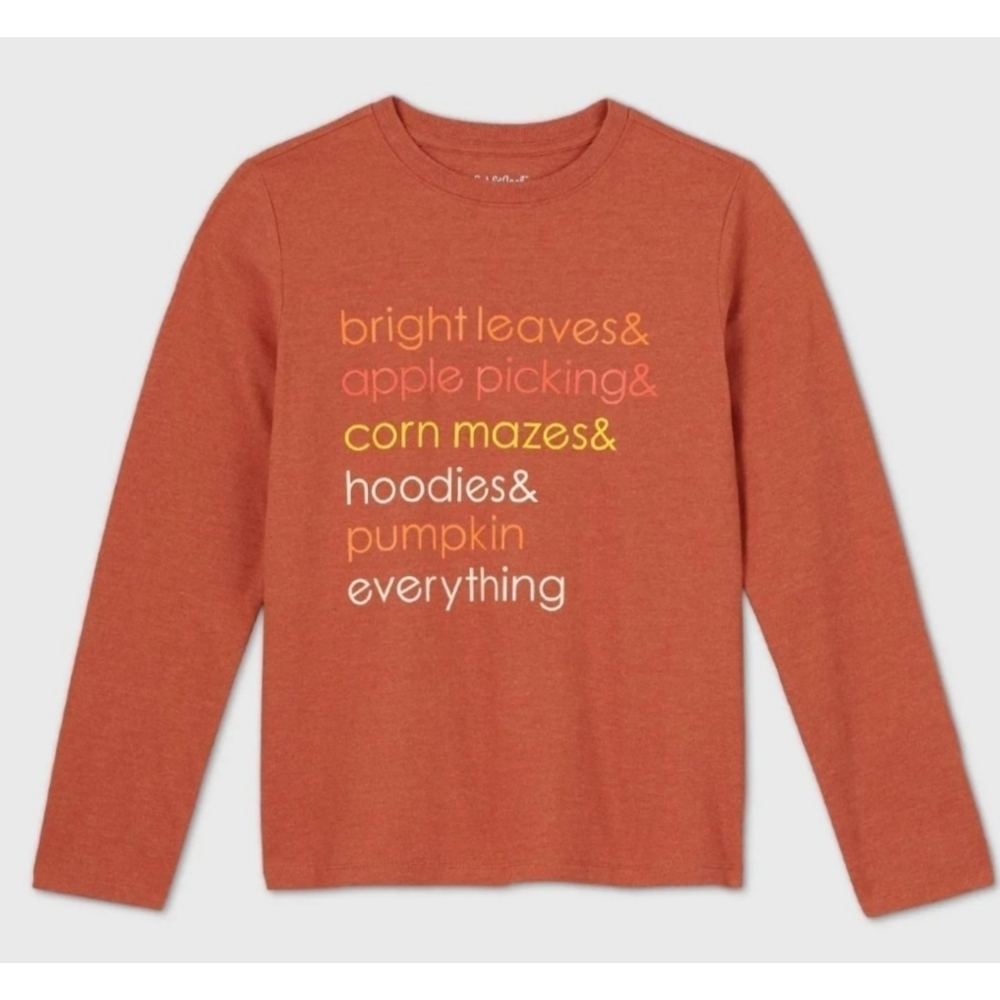 Cat & Jack Unisex Long Sleeve Fall Long Sleeve Graphic Tee